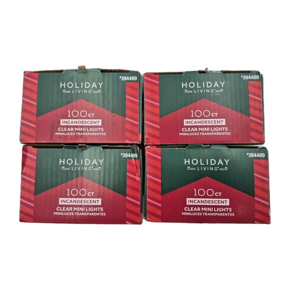 100-Count Incandescent Clear Mini Lights LOT of 4 Boxes NEW Holiday Time - Picture 3 of 7